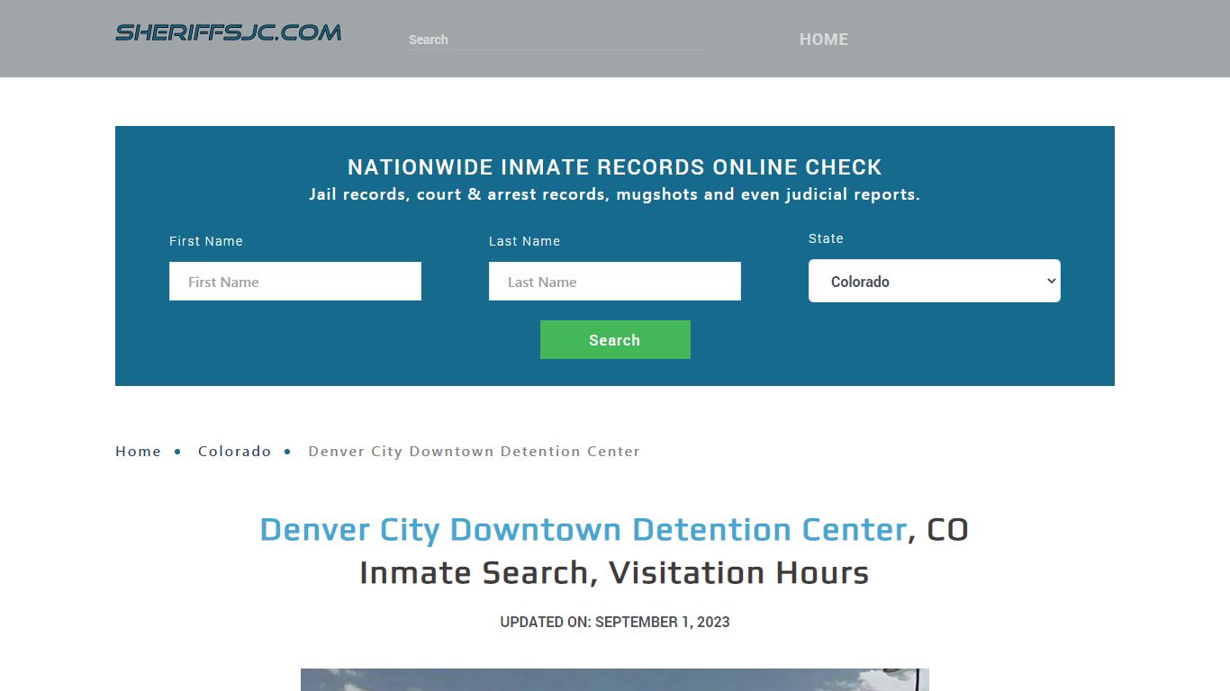 Denver City Downtown Detention Center, CO Inmate Search, Visitation Hours